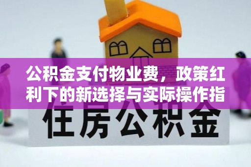 成都公积金支付物业费，政策红利下的新选择与实际操作指南