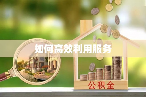 成都如何高效利用服务