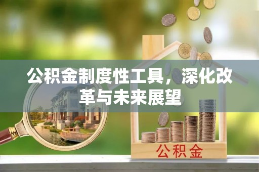 成都公积金制度性工具，深化改革与未来展望