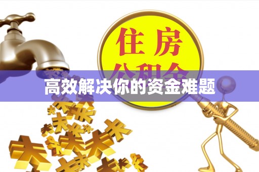 成都高效解决你的资金难题